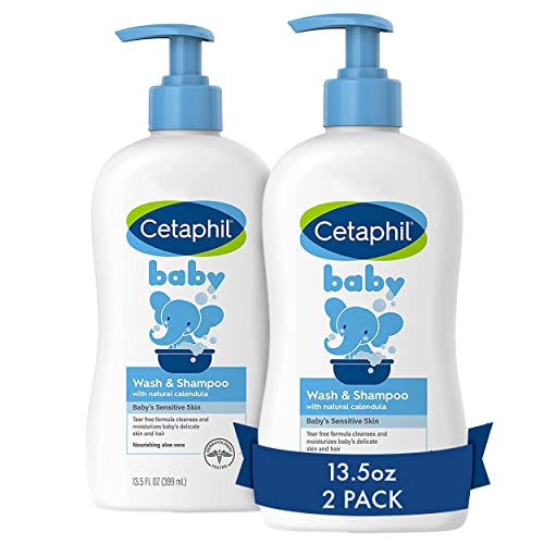 Cetaphil 2-in-1 Baby Shampoo & Body Wash, Tear Free, 13.5oz, 2ct |
