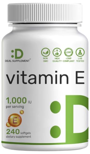 DEAL SUPPLEMENT Vitamin E 1,000 IU Per Serving, 240 Softgels | dl-Alpha