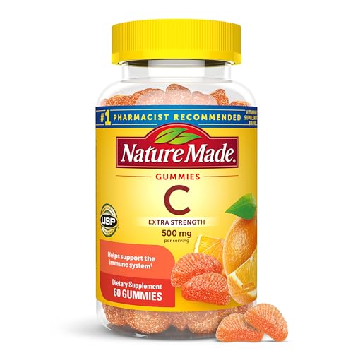 Nature Made Extra Strength Dosage Vitamin C 500mg per Serving, 60 Gummies