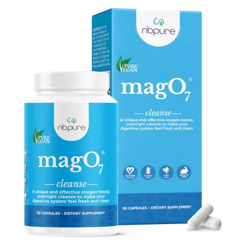 nbpure MagO7 Natural Colon Cleanse & Detox (30 Capsules) | Gentle overnight
