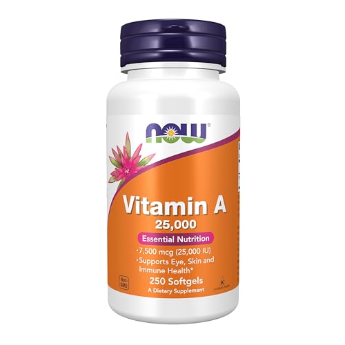 NOW Supplements, Vitamin A (Fish Liver Oil) 25,000 IU, 250 Softgels