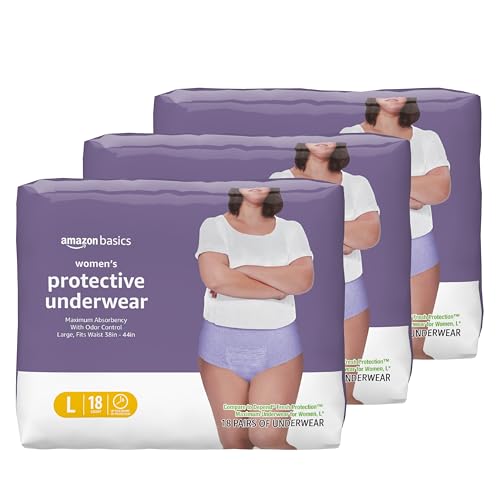 Amazon Basics Incontinence & Postpartum Underwear for Women with Bladder Leak Protection,