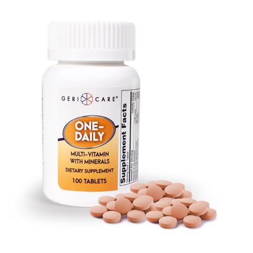 One-Daily Multivitamins with Minerals for Men & Women (100 Tablets) by GeriCare|