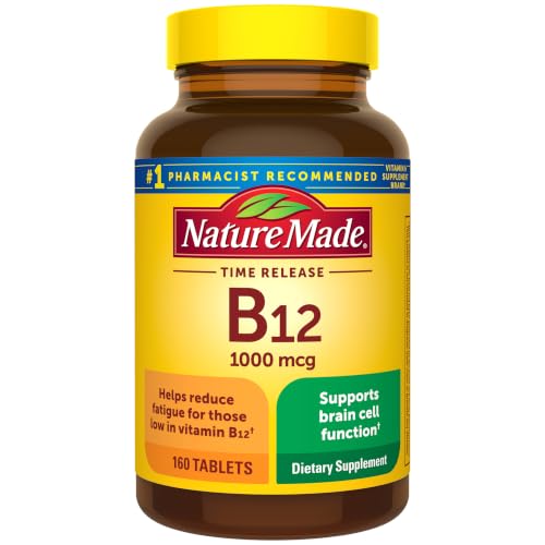 Nature Made Vitamin B12 1000 mcg Time Release Tablets, 160 Tablets |