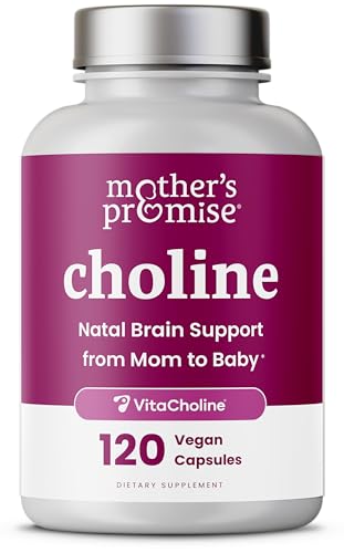 Mother's Promise Prenatal Choline 550mg with VitaCholine®, 120 Vegan Capsules