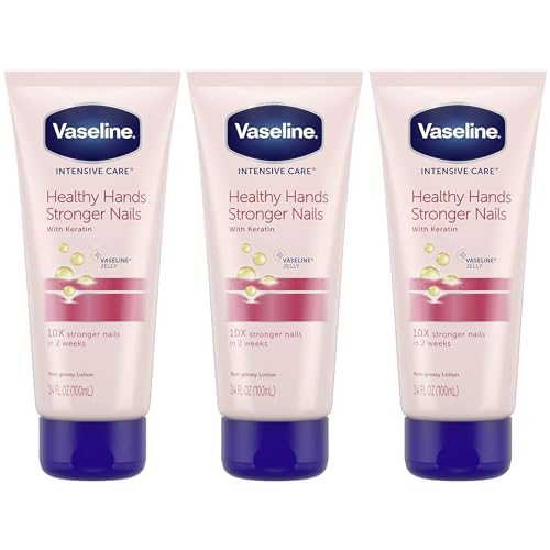 Vaseline Healthy Hands Stronger Nails Lotion 3-Pack, 3.4 Oz Ea | Intensive