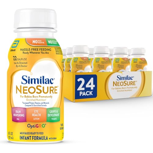 Similac NeoSure Premature Post-Discharge Infant Formula, Ready-to-Feed Baby Formula, 8-fl-oz Bottle, Pack
