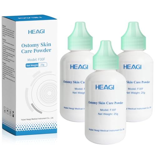 Heagimed 3 Pack Stoma Powder, Ostomy Skin Barrier Powder, 25g x 3