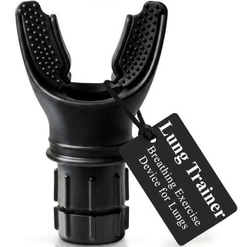 EXPAND-A-LUNG | Breathing Exercise Fitness Trainer | Inspiratory Muscle Strength Tool | Breathe Easier with Stronger Lungs | Dual-Way Inhale-Exhale Adjustable Resistance Settings