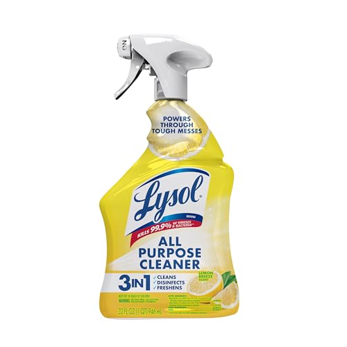 Lysol All Purpose Cleaner Spray, Disinfectant, Lemon, 32oz | Multipurpose Cleaner, Sanitizer