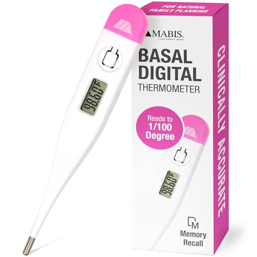 MABIS Digital Basal Body Thermometer for Ovulation Tracking, Fertility, Period Tracking and