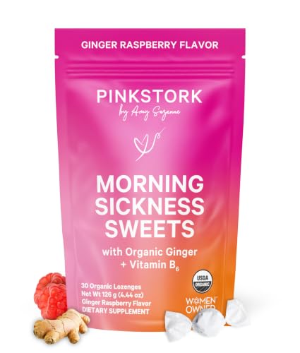Pink Stork Morning Sickness Sweets | Vitamin B6 + Ginger Hard Drops