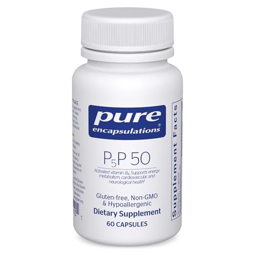 Pure Encapsulations P5P 50, 60 Capsules | Vitamin B6 Supplement to Support Metabolism*, Supports Energy Metabolism, Heart, and Brain Health*