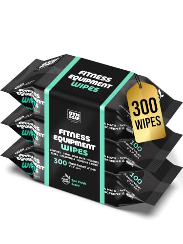 GymSoap Gym & Yoga Mat Cleaner Wipes, Plant Based - 100 Gym