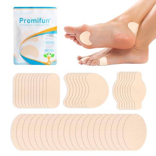 Promifun Moleskin Strips with Adhesive Blister Prevention Pads 48Pcs,Beige