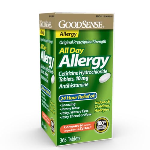 GoodSense Allergy Relief Cetirizine HCl 10 mg Tablets, 365 Count | Antihistamine