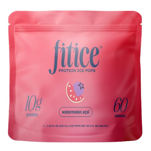 Fit Ice Protein Ice Pops – 6, Watermelon Acai 10g of Protein