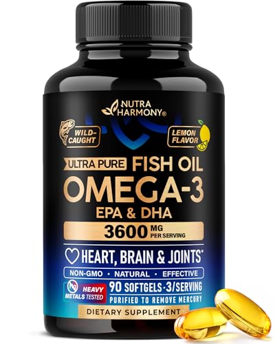 Omega 3 Fish Oil 3600 mg - Omega 3 Supplement for Women