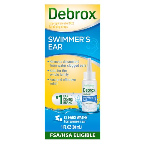 Debrox Swimmer's Ear Drying Drops, 1 Fl Oz | 95% Isopropyl Alcohol,