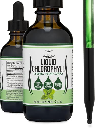 Liquid Chlorophyll Drops, Peppermint Flavored, 2 fl oz | Supports Internal Freshness, Mixes Clean, Nearly Tasteless, Vegan