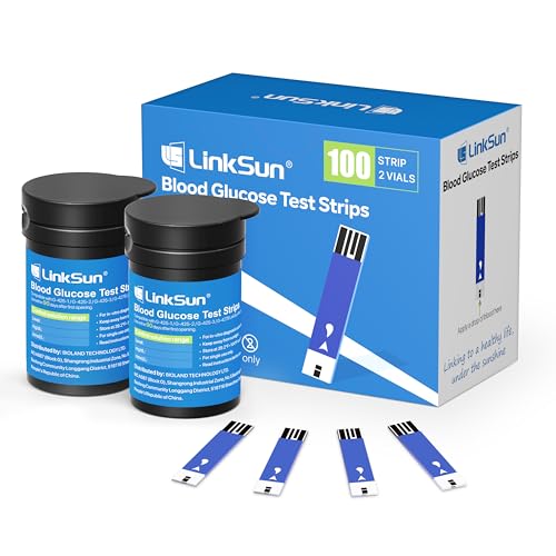 LinkSun Blood Glucose Test Strips*100, For G-425-1/G-425-2V/G-425-3/G-427B | Test Strips for Diabetes