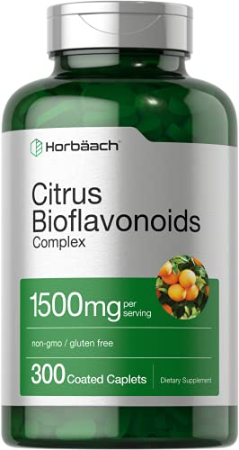 Horbäach Citrus Bioflavonoids Complex | 1500mg | 300 Coated Caplets | Traditional