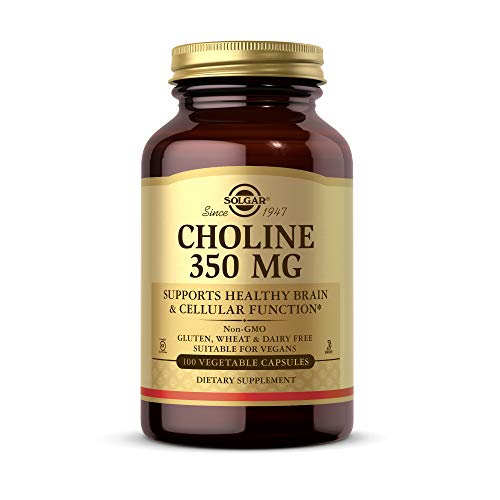 Solgar Choline 350 mg, 100 Vegetable Capsules - Supports Healthy Brain |