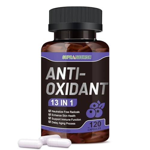 SUPRANOURISH 13-in-1 Antioxidants Supplement with NAD, NMNH, Resveratrol, Glutathione & PQQ -
