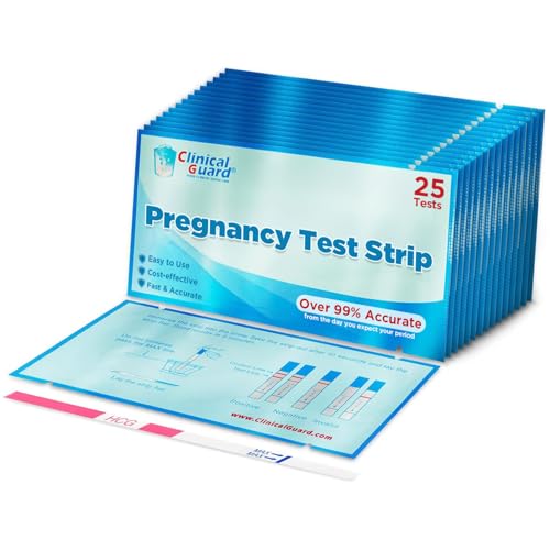 Clinical Guard Pregnancy Tests Strips - HCG Test Strip Kit - 25