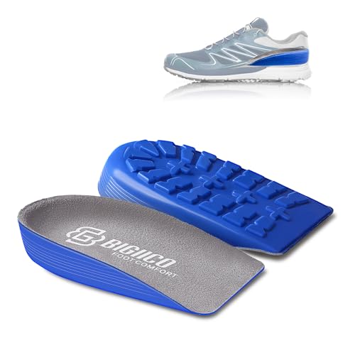1/2 inch Heel Lifts Inserts Cushioned Arch Support Insoles with Hidden Lift Technology, Plantar Fasciitis Relief Inserts, Anti-Slip Heel Pads for All Day Standing Support (1 Pair) (Medium)