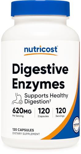 Nutricost Digestive Enzymes (620mg) 120 Capsules | Complete Digestive Enzyme Supplement