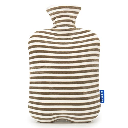 DICEVER Hot Water Bottle with Soft Cover, 2L Hot Water Bag for