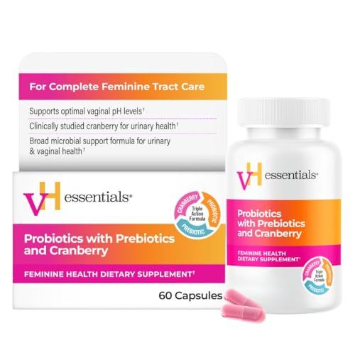 vH essentials Probiotics for Women with Prebiotics and Cranberry, 60 Ct |