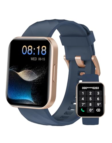 Smart Watch for Women Men, Answer/Make Calls, for iPhone/Android Blue | 1.85"