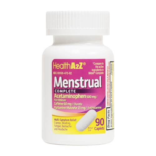 HealthA2Z® Menstrual Complete Pain Relief Tablets | Relieves Cramps, Bloating, Fatigue, Backache