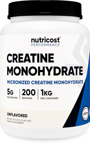 Nutricost Creatine Monohydrate Micronized Powder (1 KG) | Pure Creatine Monohydrate