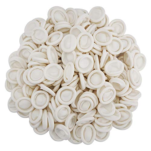 Cuttte (Approx. 330 PCS) Latex Finger Cots Disposable Medium Finger Gloves |