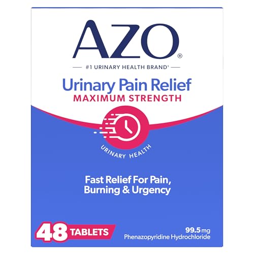 AZO Urinary Pain Relief Maximum Strength, Fast Relief of UTI Pain, 48 Ct