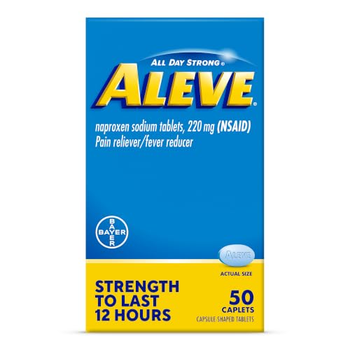 Aleve Pain Relief Naproxen Sodium Caplets ‐ 50 Count