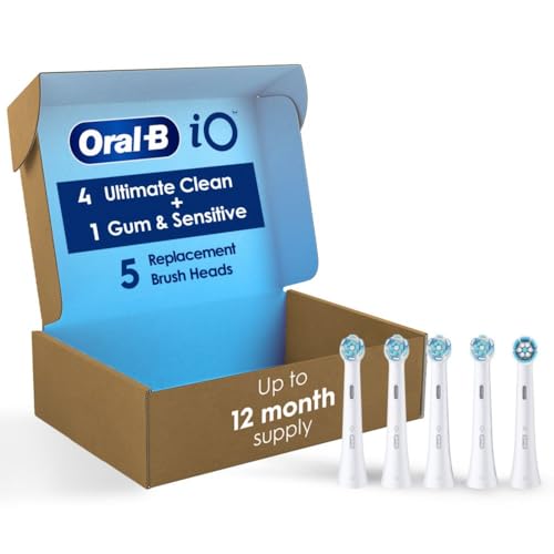 Oral-B iO Ultimate Clean Replacement Brush Heads, 5 Count, 4 Ultimate Clean