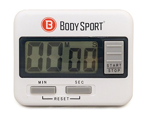 Body Sport Digital Timer Stopwatch for Fitness & Exercise Routines - Easy