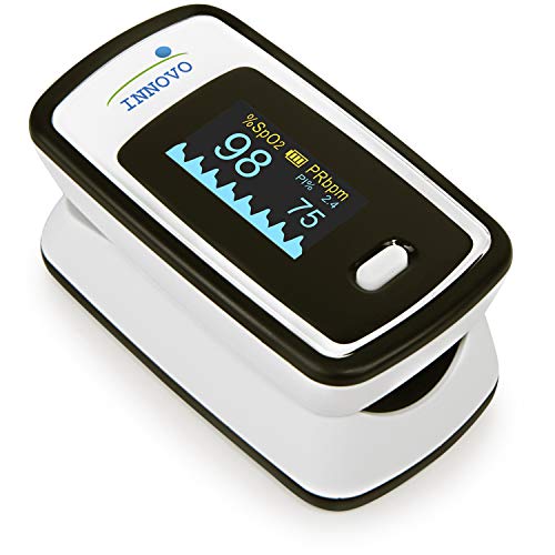 Innovo Deluxe iP900AP Fingertip Pulse Oximeter Blood Oxygen Saturation Monitor with Alarm,