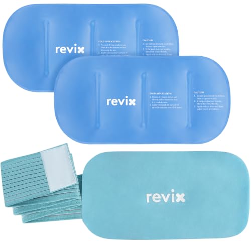 REVIX Large Cold Packs for Injuries, Hot & Cold Compress with 2