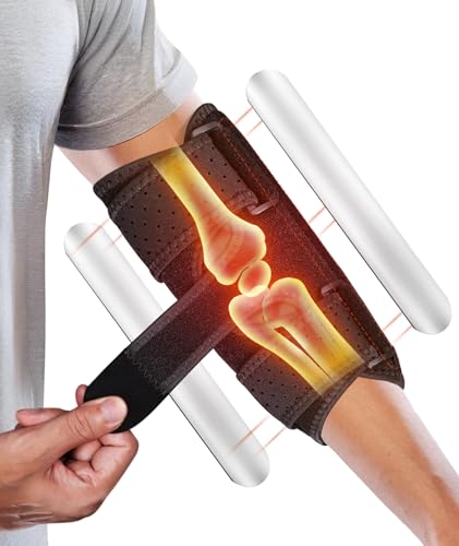 OXYSAIKO Elbow Brace for Cubital Tunnel & Ulnar Nerve Support Night Splint | With 2 Removable Metal Splints for Tennis Elbow,Tendonitis & Nerve Pain Comfortable Elbow Stabilizer for Men & Women Fit Most