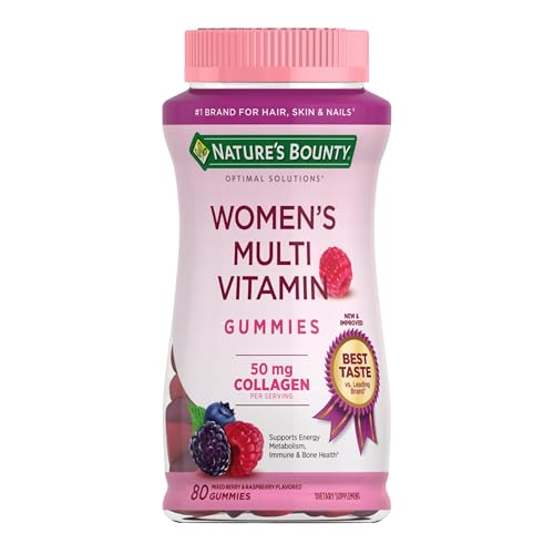 Nature's Bounty Optimal Solutions Women's Multivitamin, Raspberry, 80 Count | Immune and