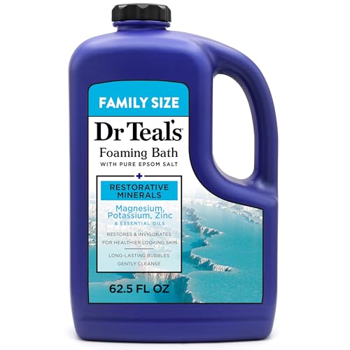 Dr Teal's Foaming Bath with Pure Epsom Salt, Restorative Minerals with Magnesium,