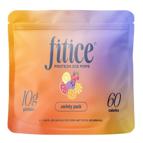 Fit Ice Protein Ice Pops – 8, Variety Pack 10g of Protein