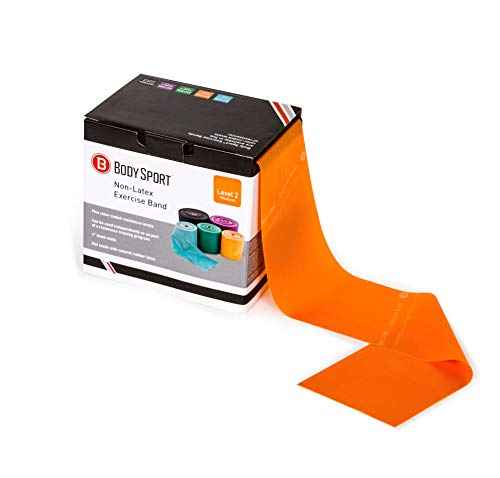 Body Sport Exercise Band, 50 yd. x 4 in. Roll, Medium Resistance