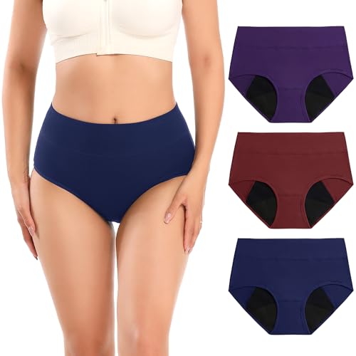 Molasus Incontinence Underwear for Women High Absorbency Period Leakproof Cotton Underwear Heavy