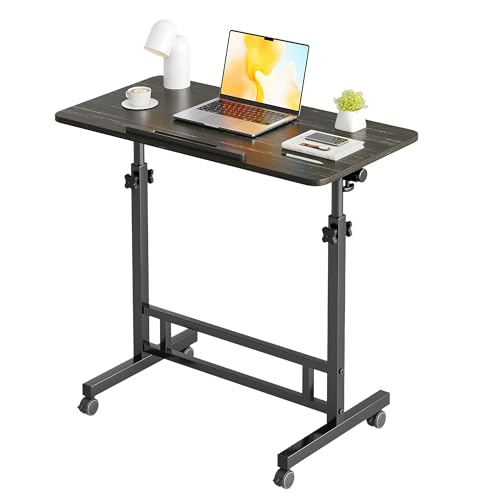 Furist Small Standing Desk Adjustable Height 32 Inch Mobile Sit Stand up